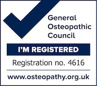 I am registered with the General Osteopathic Council.